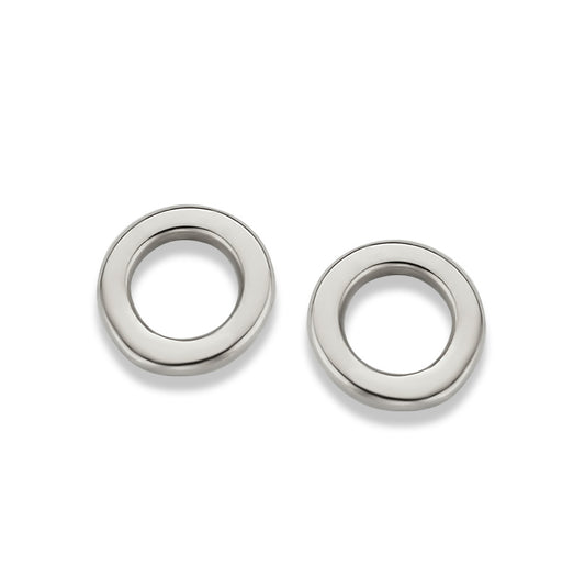 Ohrstecker Kreis 4mm Weißgold 585/000