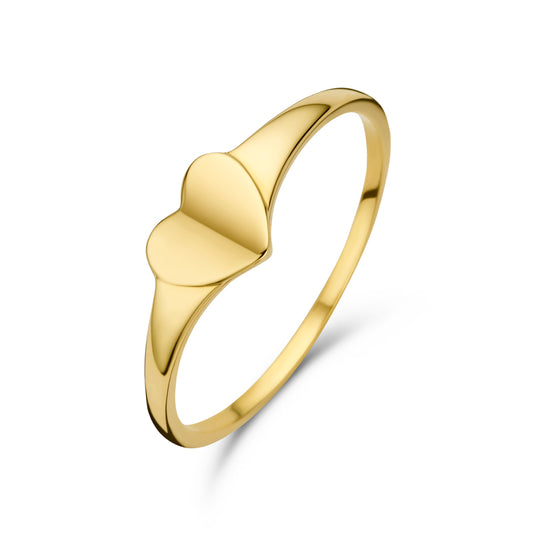 Damen Siegelring Herz Gold 585/000 - MeinSchmuckShop