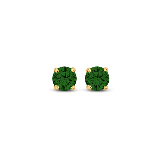 Ohrstecker Zirkonia grün 3 mm Gold 585/000