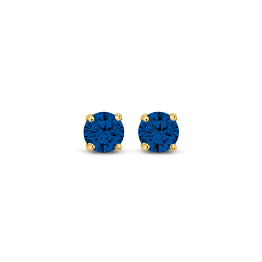 Ohrstecker Zirkonia blau 3 mm Gold 585/000