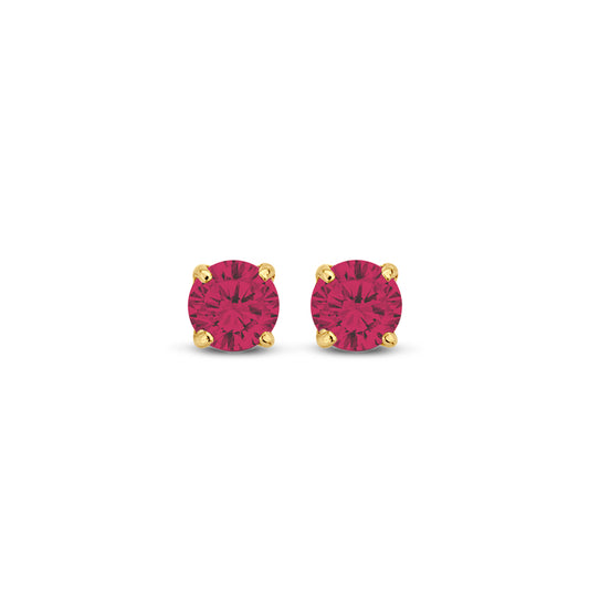 Ohrstecker Zirkonia rot 3 mm Gold 585/000