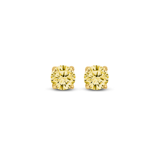 Ohrstecker Zirkonia gelb 3 mm Gold 585/000