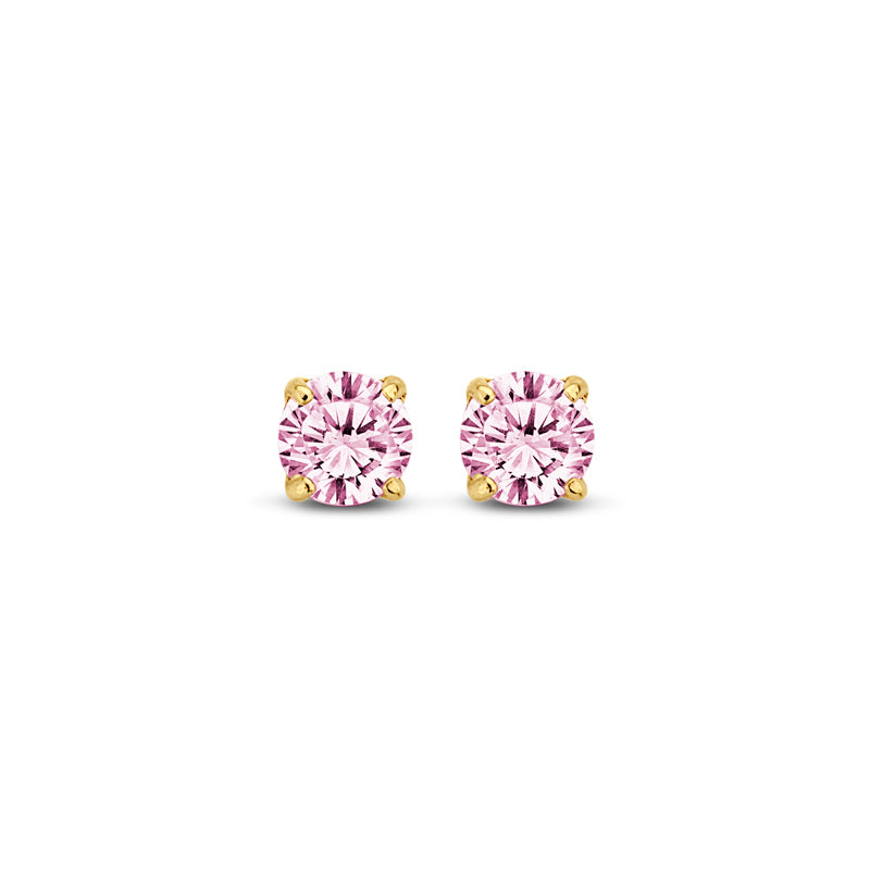 Ohrstecker Zirkonia rosa 3 mm Gold 585/000