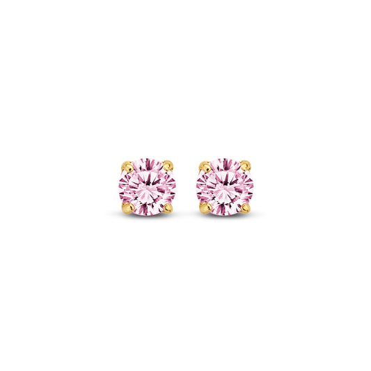 Ohrstecker Zirkonia rosa 3 mm Gold 585/000