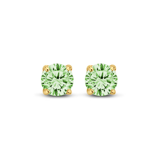 Ohrstecker Zirkonia peridot 4 mm Gold 585/000