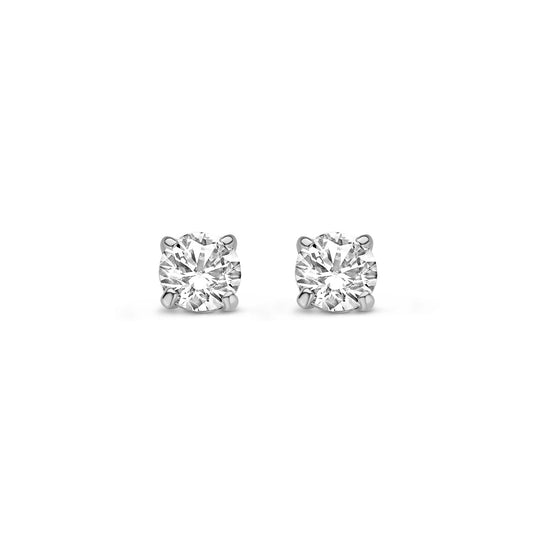 Ohrstecker mit Zirkonia 3mm Weißgold 585/000