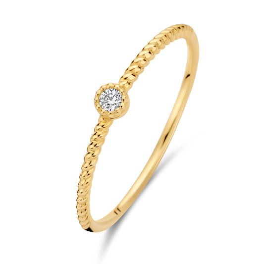 Damenring mit Zirkonia Gold 585/000 - MeinSchmuckShop