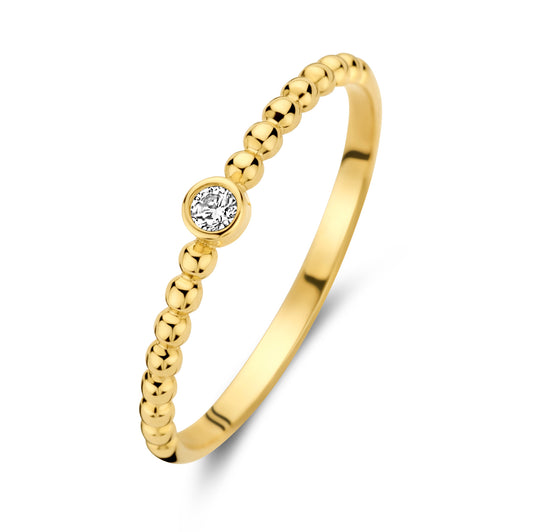 Damenring mit Zirkonia Gold 585/000 - MeinSchmuckShop