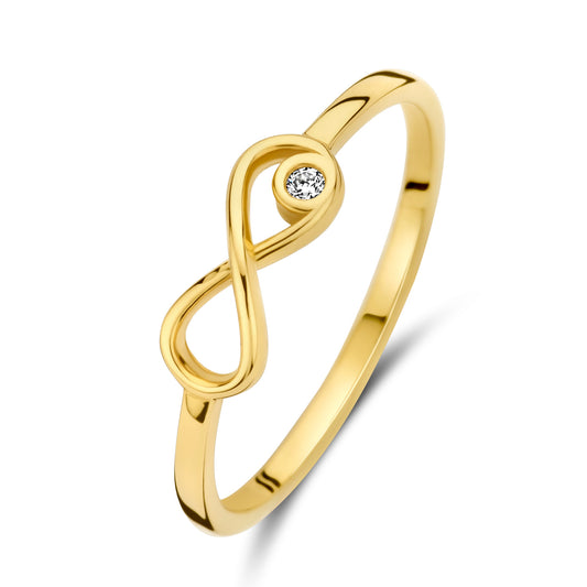 Damenring Endless mit Zirkonia Gold 585/000 - MeinSchmuckShop