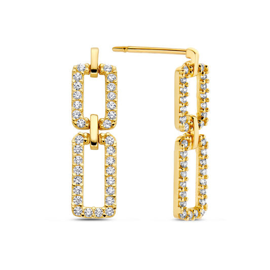 Ohrstecker mit 64 Zirkonia Gold 585/000
