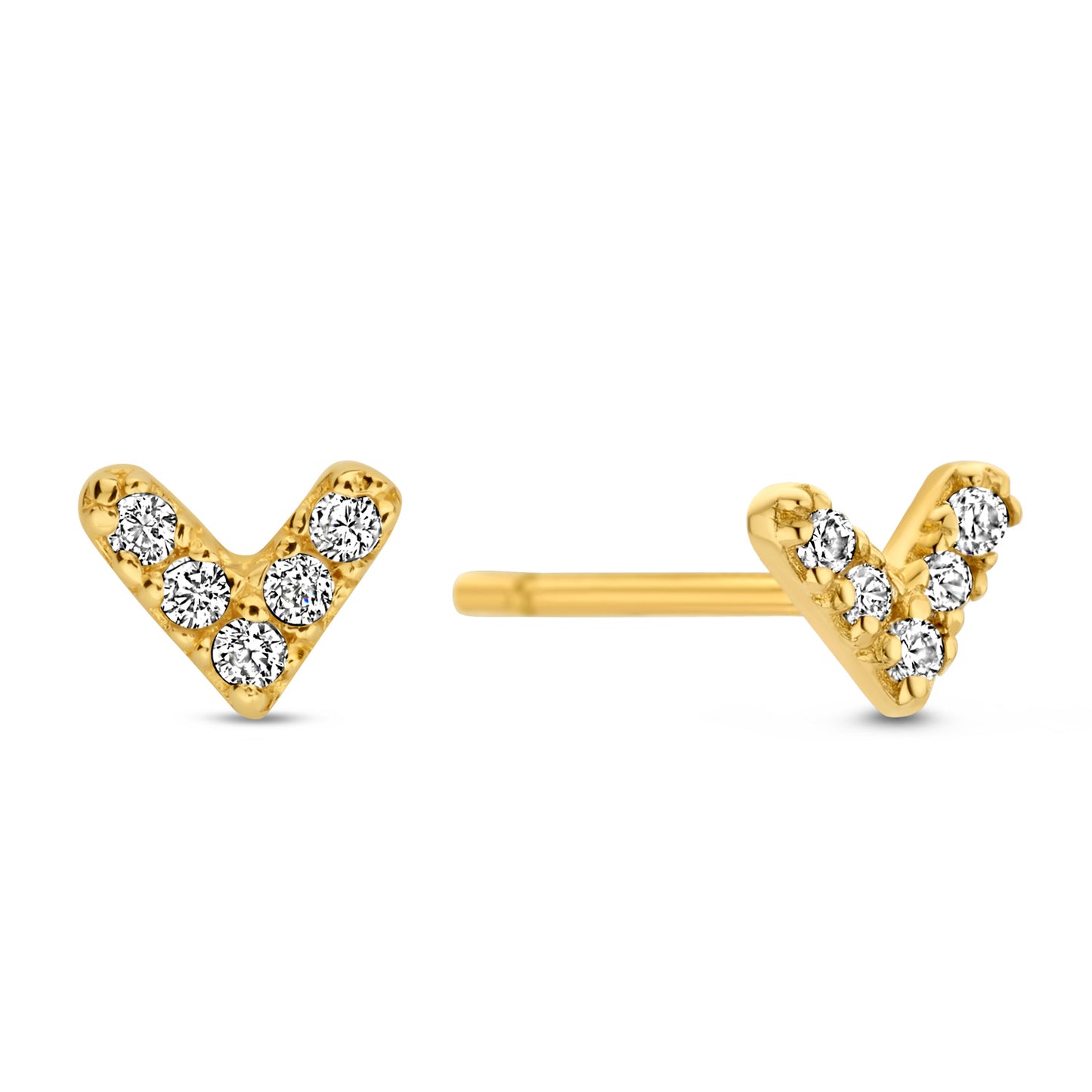 Ohrstecker mit 10 Zirkonia Gold 585/000