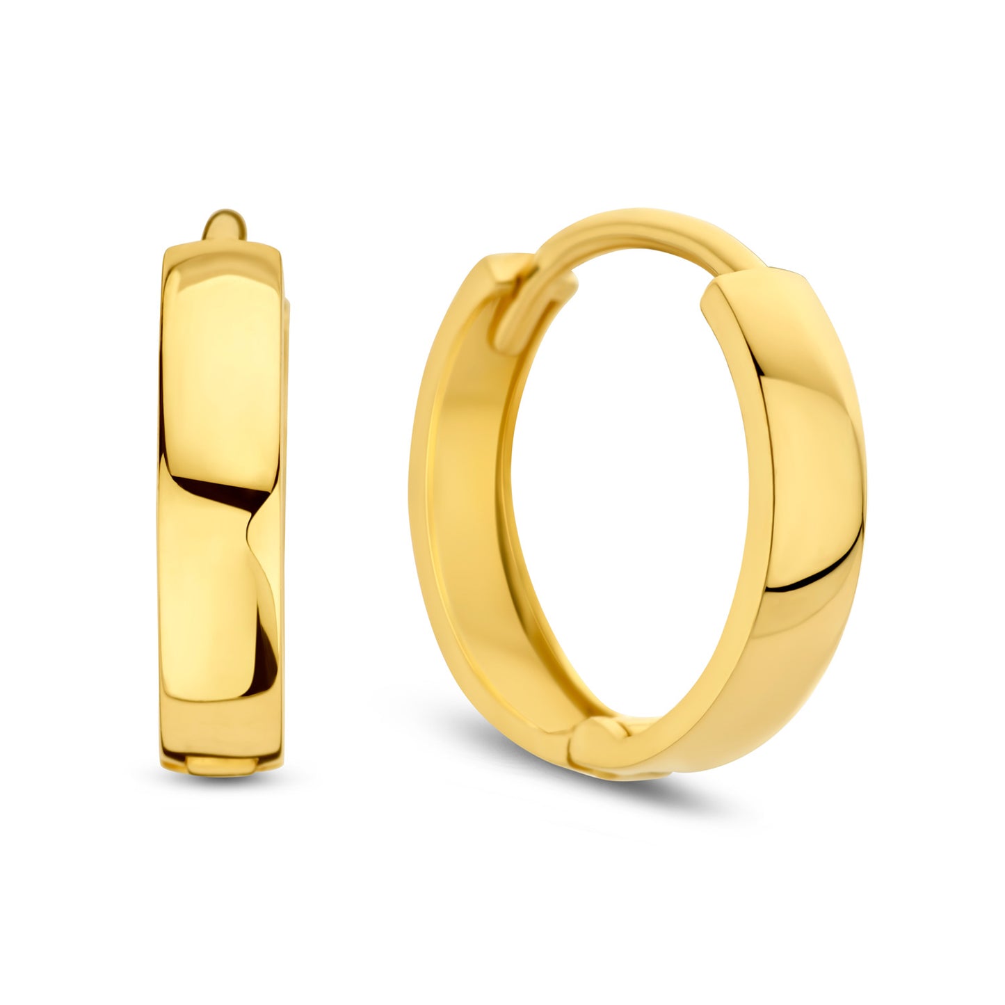 Klappcreolen hochglanz 14/3mm Gold 585/000 - MeinSchmuckShop