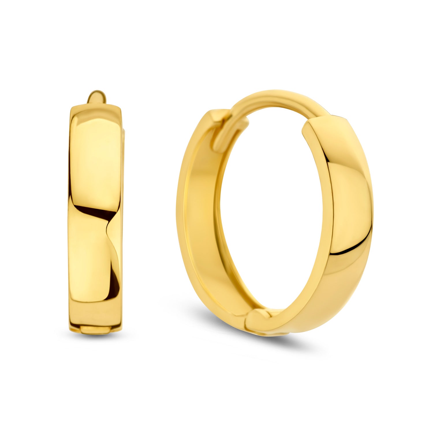 Klappcreolen hochglanz 14/3mm Gold 585/000 - MeinSchmuckShop
