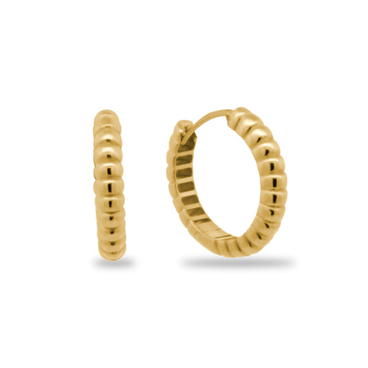 Klappcreolen twisted 16/3mm Gold 585/000