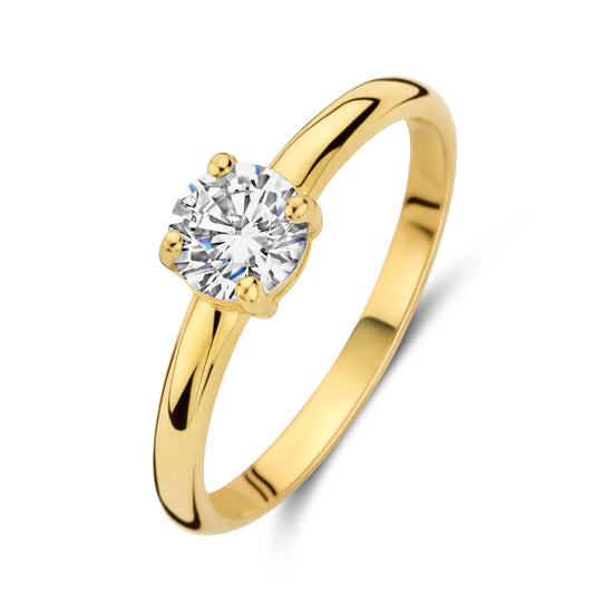 Damenring mit Zirkonia 5mm Gold 585/000 - MeinSchmuckShop