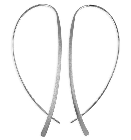 Ohrhänger teilmattiert - Silber 925/000 - MeinSchmuckShop