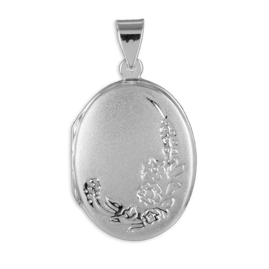 Medaillon florales Muster - Silber 925/000 - MeinSchmuckShop