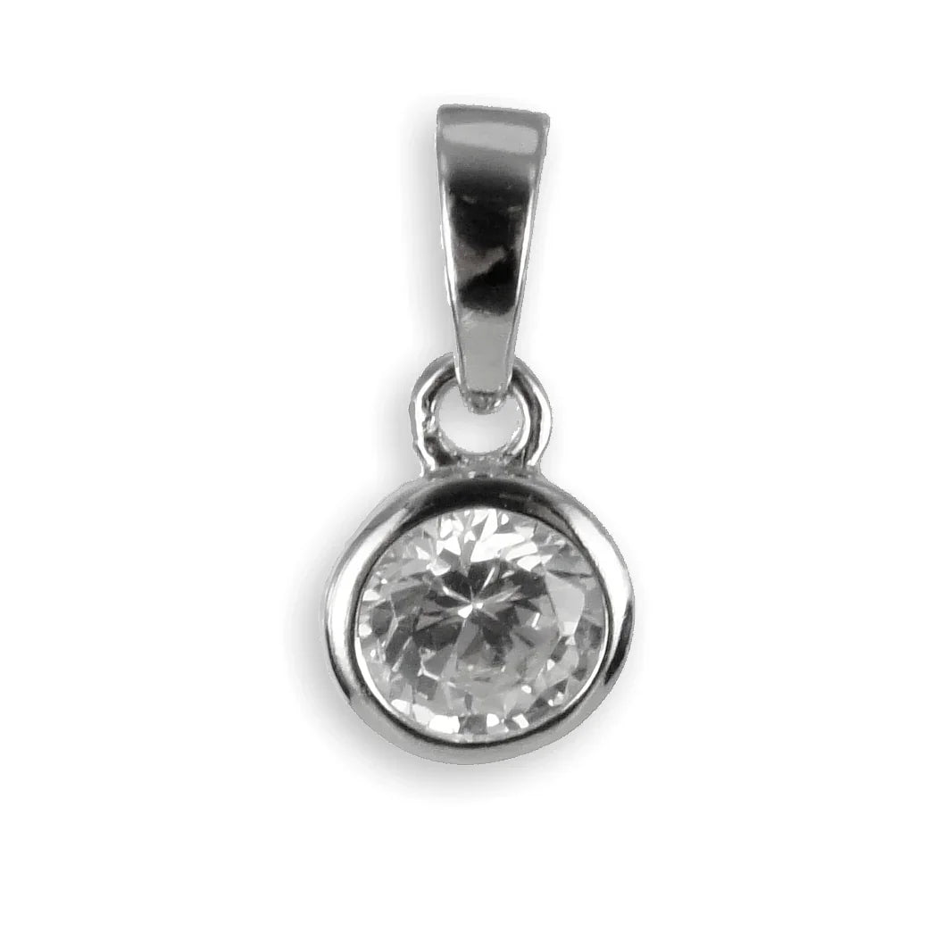 Anhänger Zirkonia 5mm - Silber 925/000 - MeinSchmuckShop
