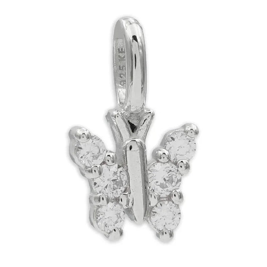 Anhänger Schmetterling mit 6 Zirkonia Silber 925/000 - MeinSchmuckShop