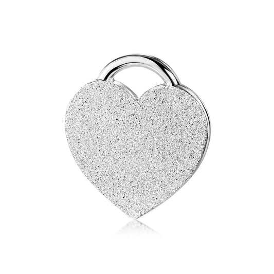 Anhänger Herz mit Diamant Glitzer Silber 925/000 - MeinSchmuckShop