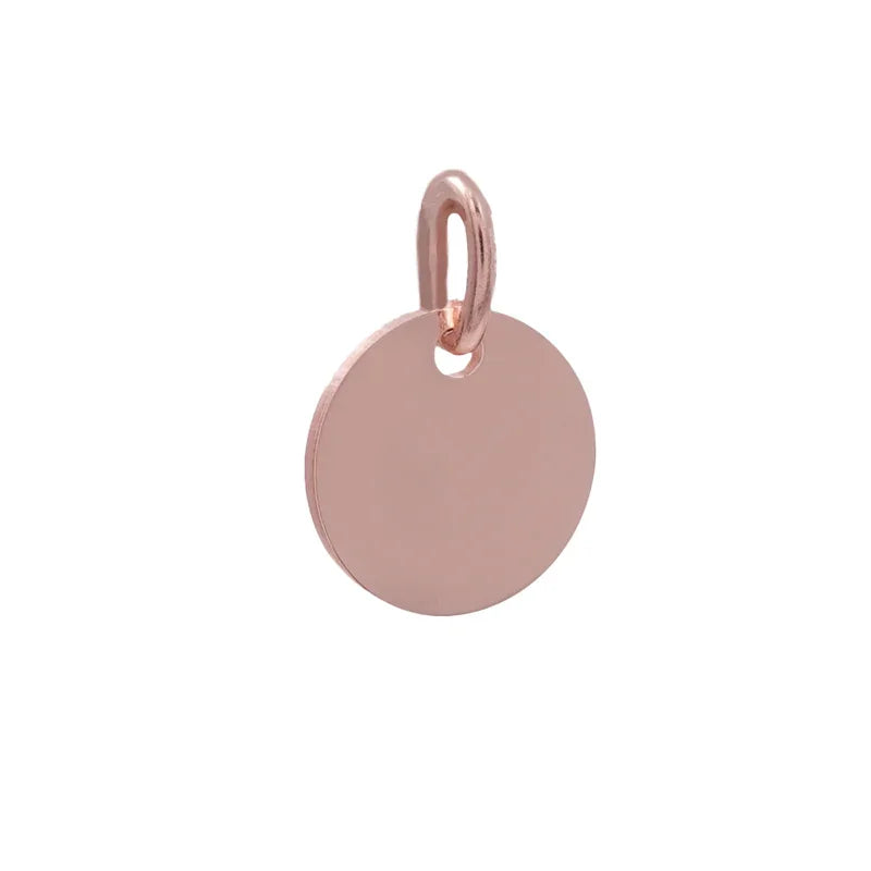 Anhänger Gravurplatte rund 6mm Silber 925/000 rosé vergoldet - MeinSchmuckShop
