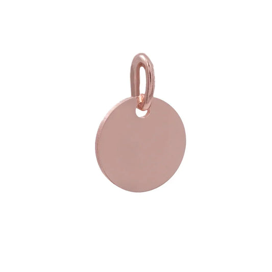 Anhänger Gravurplatte rund 6mm Silber 925/000 rosé vergoldet - MeinSchmuckShop