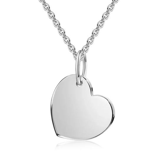 Collier mit Gravuranhänger Herz Silber 925/000 - MeinSchmuckShop