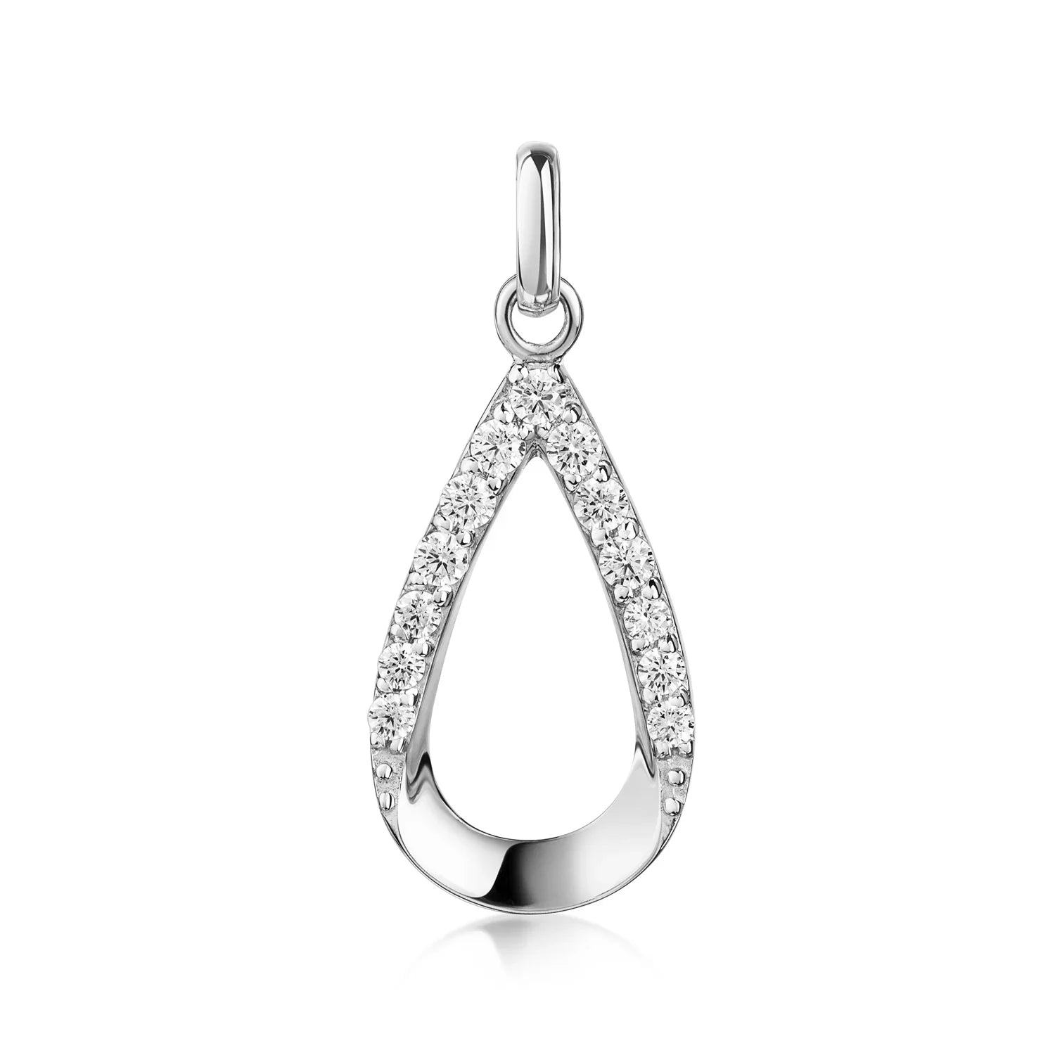 Anhänger mit 13 Zirkonia Silber 925/000 rhodiniert - MeinSchmuckShop