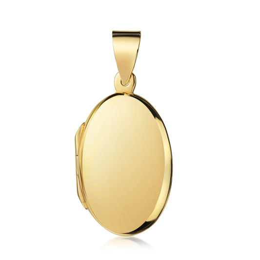 Medaillon oval Echt Silber 925/000 vergoldet - MeinSchmuckShop