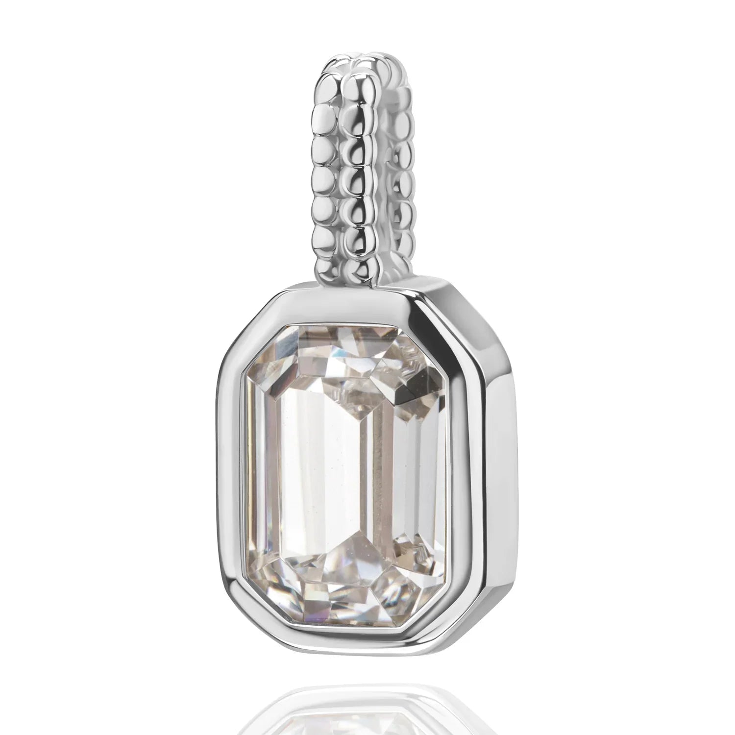 Anhänger Octagon mit Zirkonia weiß Silber 925/000 rhodiniert - MeinSchmuckShop