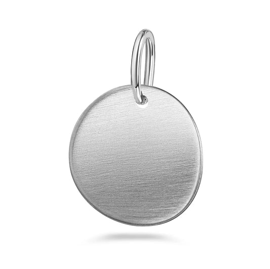 Anhänger rund und gewölbt Ø 15mm Silber 925/000 - MeinSchmuckShop