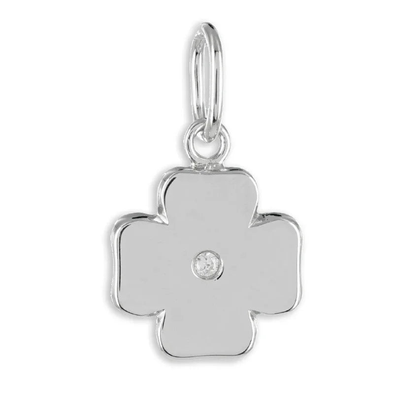 Anhänger Kleeblatt mit Zirkonia Silber 925/000 - MeinSchmuckShop