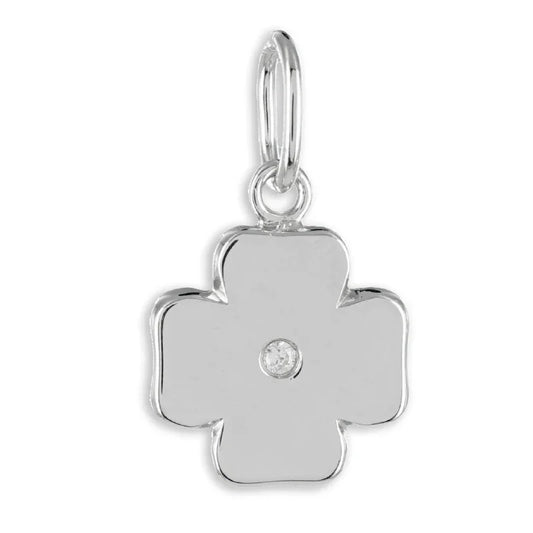 Anhänger Kleeblatt mit Zirkonia Silber 925/000 - MeinSchmuckShop