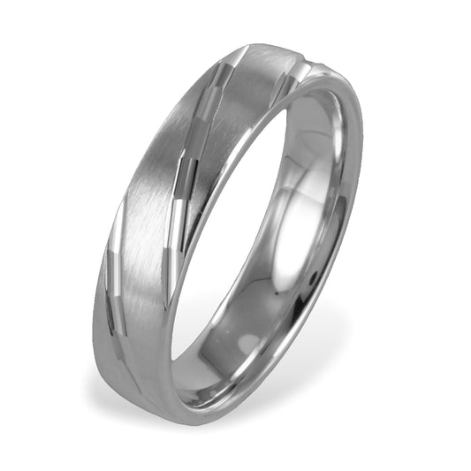 Trau- Verlobungsring diamaniert Silber 925/000
