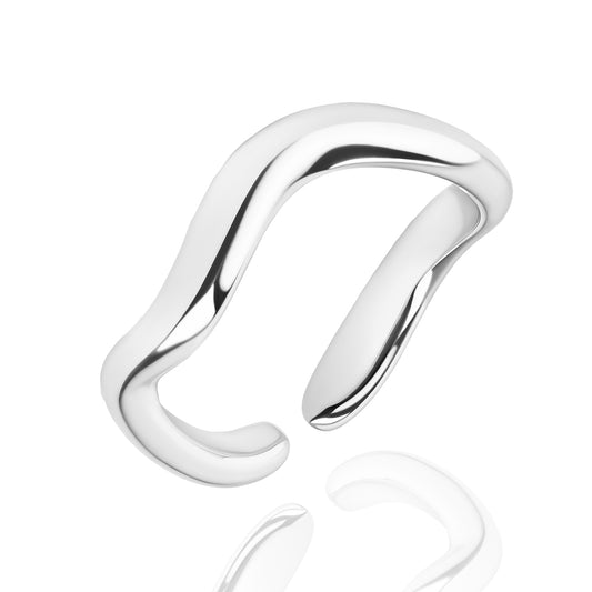 Offener massiver Damenring Organic Style Silber 925/000