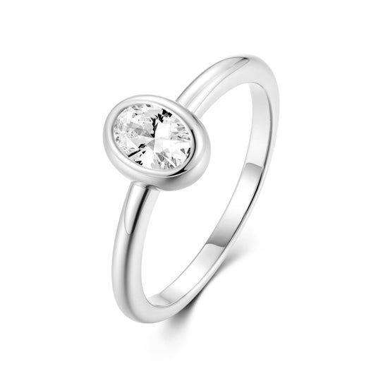 Damenring mit Zirkonia Silber 925/000 rhodiniert - MeinSchmuckShop