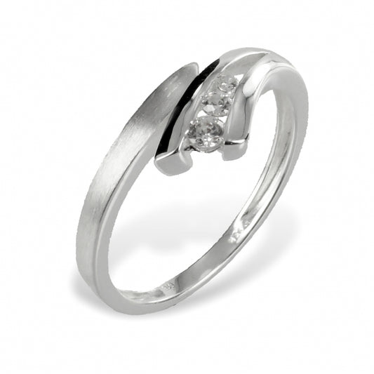 Ring mit 3 Zirkonia - Silber 925/000