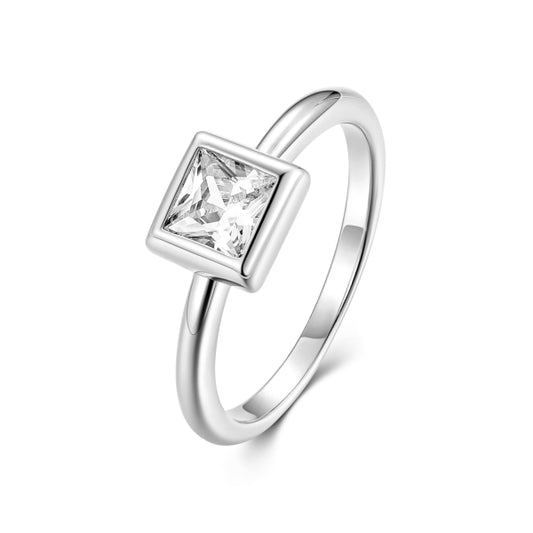 Damenring mit Zirkonia Silber 925/000 rhodiniert - MeinSchmuckShop