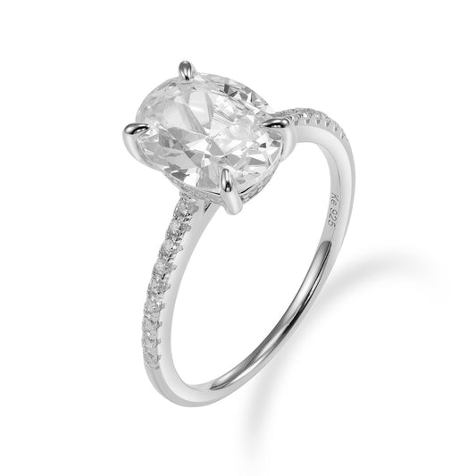 Damenring mit 35 Zirkonia Silber 925/000 rhodiniert - MeinSchmuckShop