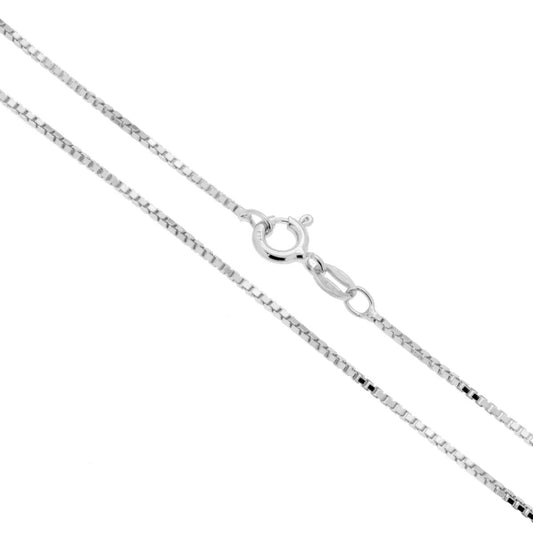 Venezianische diamantierte Kette 022, Querschnitt 1,1 mm, Länge 45 cm, Silber 925 galvanisch rhodiniert. - MeinSchmuckShop