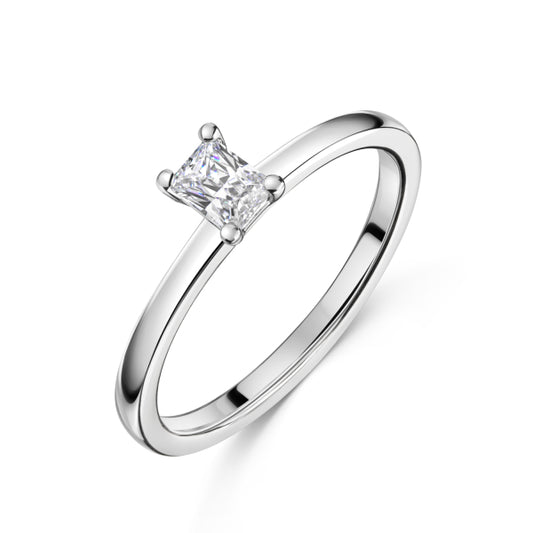 Damenring mit Zirkonia 4x3mm Silber 925/000 rhodiniert - MeinSchmuckShop