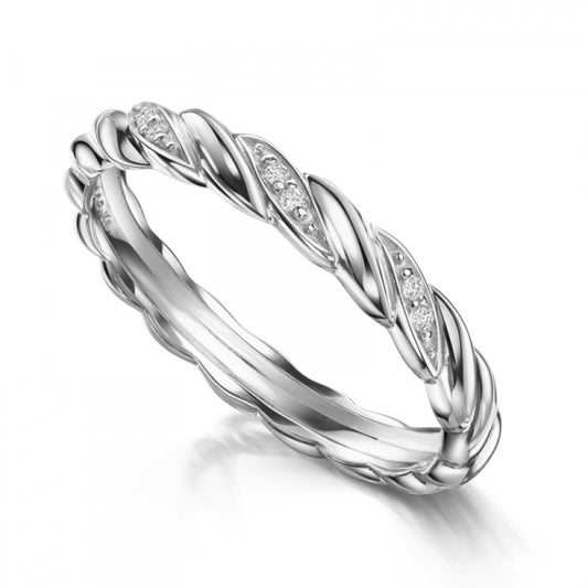 Damenring mit 6 Zirkonia Silber 925/000 - MeinSchmuckShop