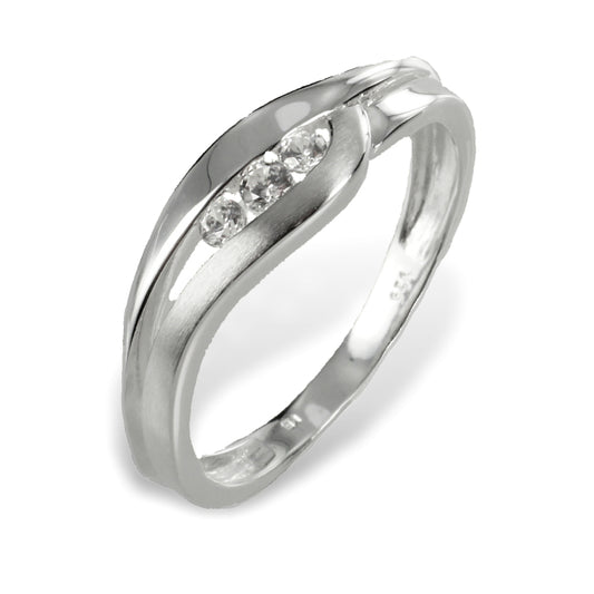 Ring mit 3 Zirkonia - Silber 925/000