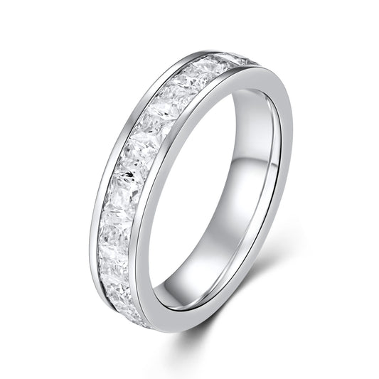Damenring mit 23 Zirkonia Silber 925/000 rhodiniert - MeinSchmuckShop