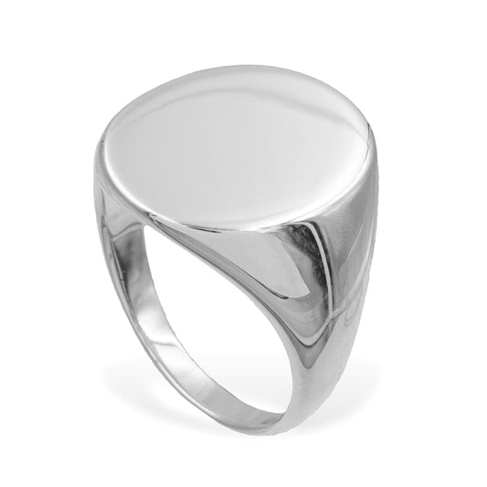 Siegelring für Herren oval 18 x 15mm Silber 925/000