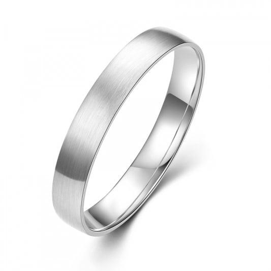Freundschaftsring 4mm breit mattiert Silber 925/000 - MeinSchmuckShop