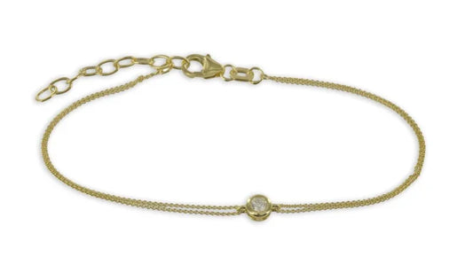 Armband 2-rhg. mit Zirkonia Silber 925/000 - MeinSchmuckShop