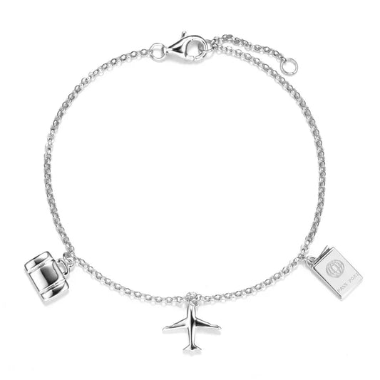 Armband Traveller mit 3 Anhänger Silber 925/000 - MeinSchmuckShop