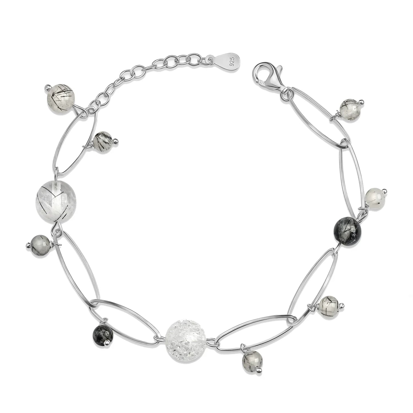 Armband mit Kristall & Quarz 16+3cm Silber 925/000 - MeinSchmuckShop