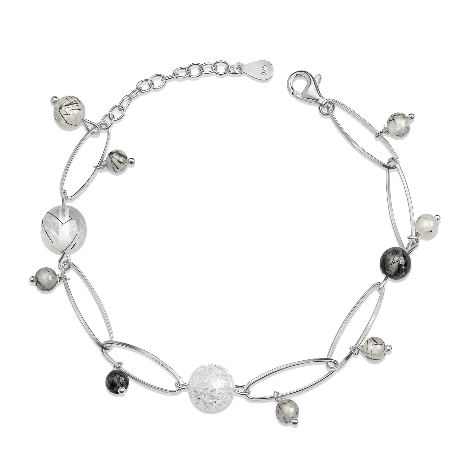 Armband mit Kristall & Quarz 16+3cm Silber 925/000 - MeinSchmuckShop